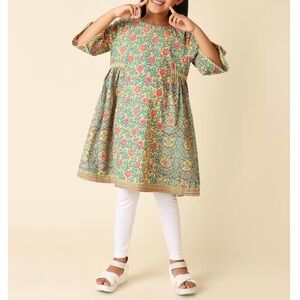 FabIndia Kurta dress. Indian block print size 8-10 yo